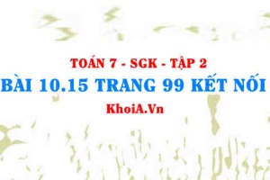 Bài 10.15 trang 99 Toán 7 Kết nối tri thức Tập 2